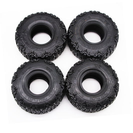 4PCS 1.9"" Rubber Tyre / Wheel Tires for 1:10 RC Rock Crawler Axial SCX10 90046 KM2 D90 D110 TRX4 4PCS