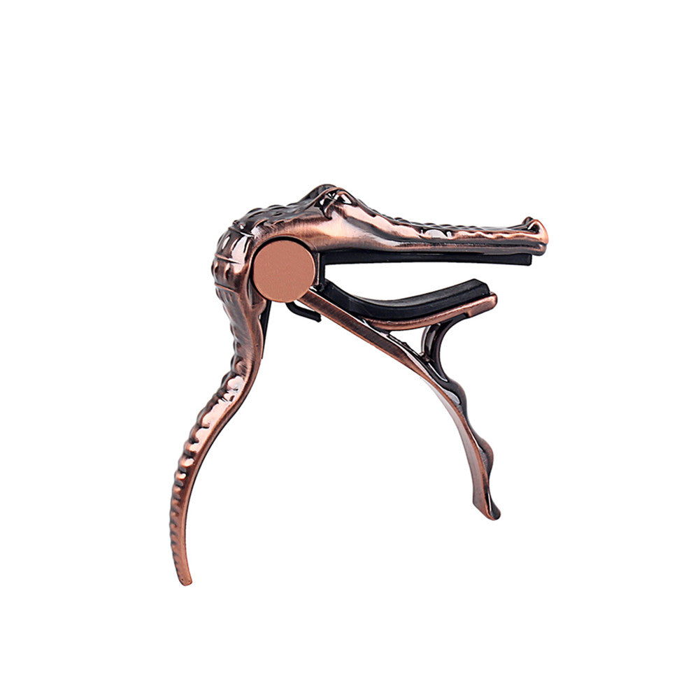 Professional Bronze Metal Folk Acoustic Guitar Capo Clamp Zinc Alloy Music Instrument Accessories Bronze