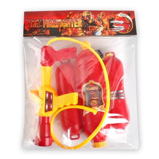 Children Summer Water Gun Fire Toys Cartoon Pull-out Fire Extinguisher Fire Backpack Water Gun Toys Gifts