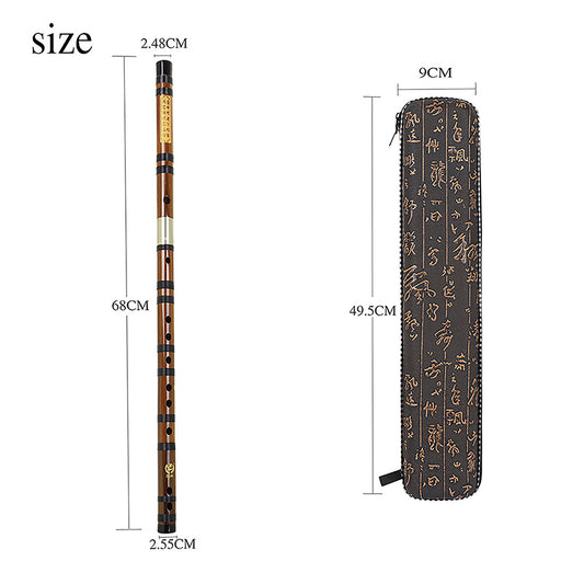 Bamboo Flute Dizi Traditional Handmade Chinese Musical Instrument Vintage Dizi With Membrane Cloth Box C key