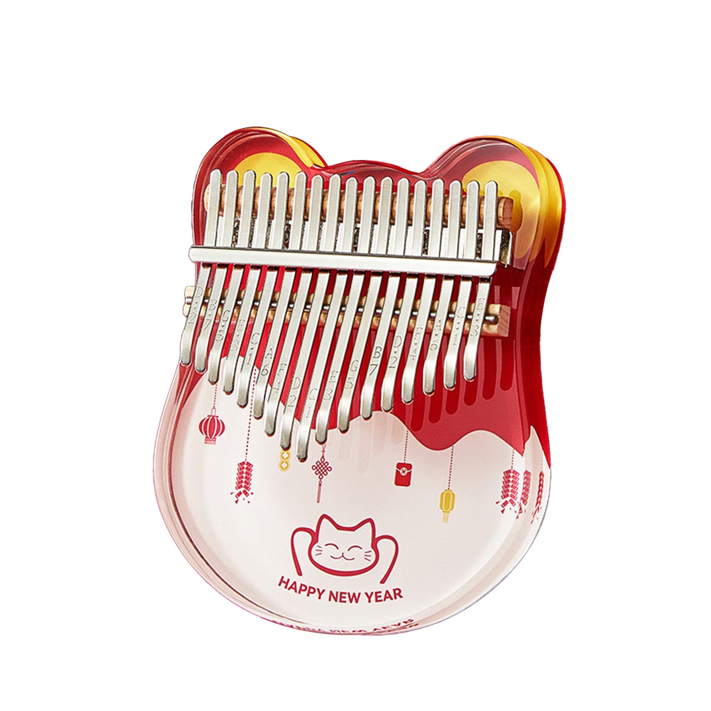 Kalimba 17 21 Keys Acrylic Finger Thumb Piano Exquisite Kalimba Musical Accessory Professional Thumb Piano Christmas New Year Gift For Children Kids 17-tone Big Bear [New Year]