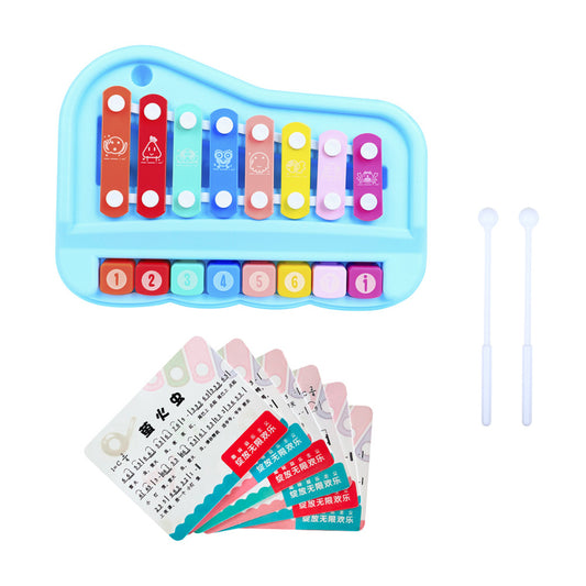 Children's  Knock on Piano Environmental ABS Colorful Kid Music Educational Toy blue