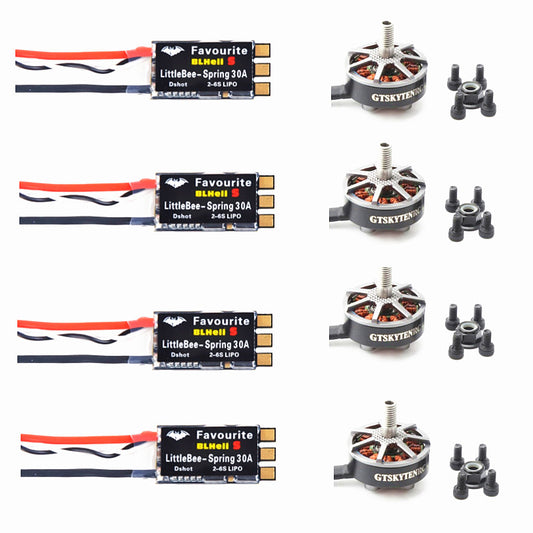 4PCS FVT LittleBee Little Bee BLHeli_S SPRING 2-6S 30A ESC +GTSKY 2306 2400kv Brushless Motors for QAV-X Loki FPV Raing Quadcopter