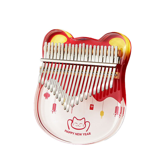 Kalimba 17 21 Keys Acrylic Finger Thumb Piano Exquisite Kalimba Musical Accessory Professional Thumb Piano Christmas New Year Gift For Children Kids 21-tone Big Bear [New Year]