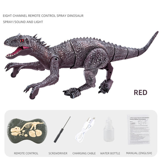 Children RC Spray Dinosaur Model 2.4g Eight-channel Electric Dinosaur Toy
