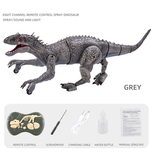 Children RC Spray Dinosaur Model 2.4g Eight-channel Electric Dinosaur Toy