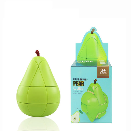 3x3 Creative Fruit Speed Cube Pear Smooth Magic Cube Puzzle Toys Brain Teasers For Children Gifts Pear Cube