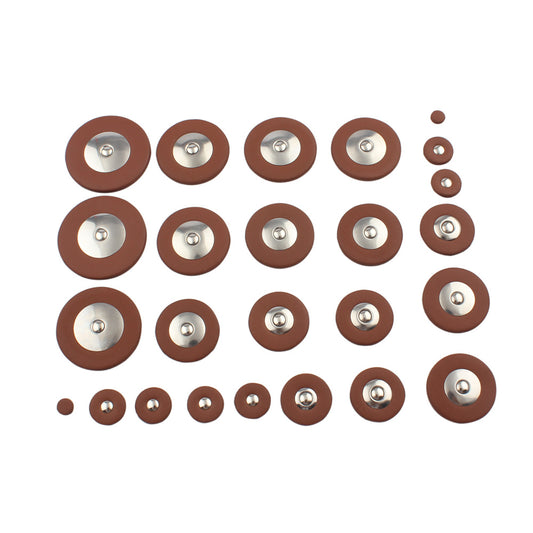 25 Pcs Tenor Saxophone SAX Replacement Accessories Woodwind Leather Pads  tenor