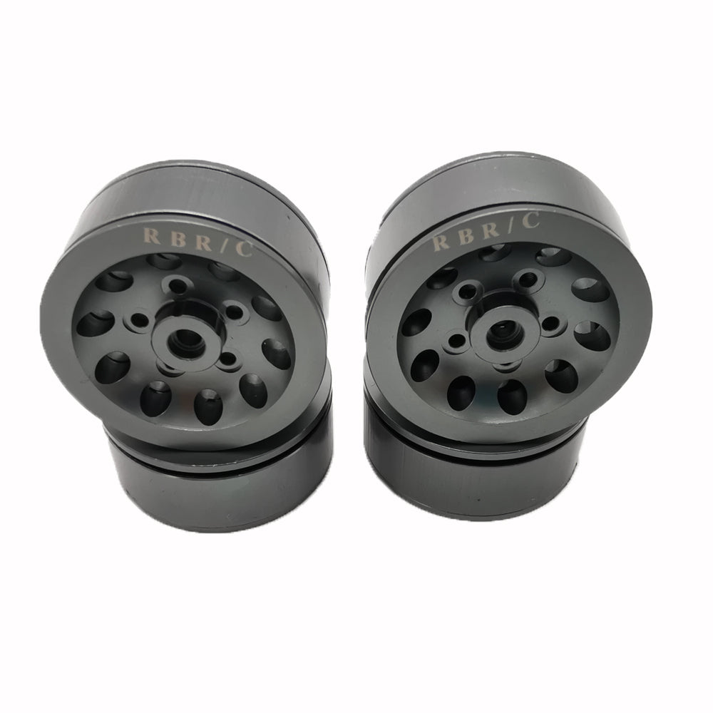 4pcs Mn Model Metal Clamping Pressure Tire Beadlock Wheel Rim & Rubber Tires Set For Wpl 1/16 Mn45 D90 91 96 99 99s 99a 1/12 Rc Car Model Titanium_4PCS