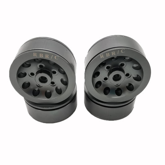 4pcs Mn Model Metal Clamping Pressure Tire Beadlock Wheel Rim & Rubber Tires Set For Wpl 1/16 Mn45 D90 91 96 99 99s 99a 1/12 Rc Car Model Titanium_4PCS