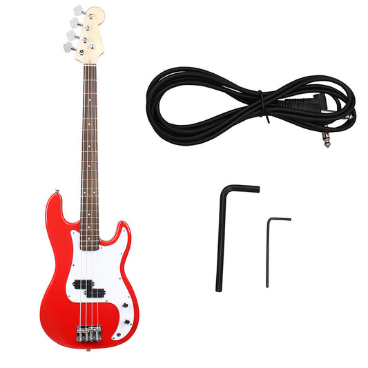 4 String Electric Bass Guitar Full Size With Connecting Line Fingerboard Wrench Instrument Wrench