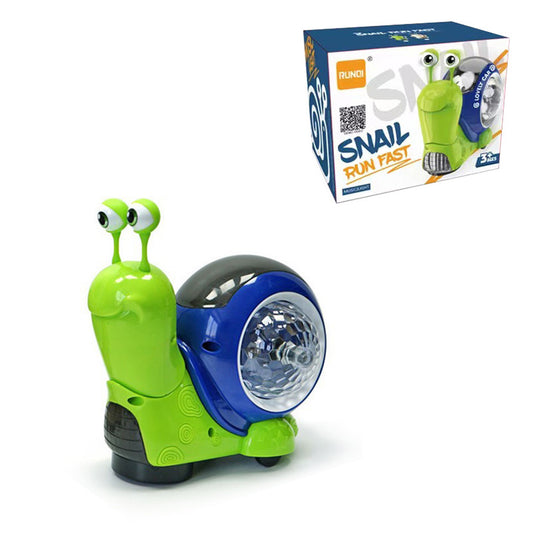 Electric Snail Toy Universal Shaking Head Snail With Music Light Projection Interaction Toys For Boys Girls Gifts green snail