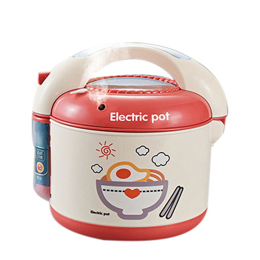 21pcs Kids Kitchen Pretend Play Toys Electric Rice Cooker Toys With Steam Effect Cookware Kits Food Accessories For Boys Girls Gifts pink