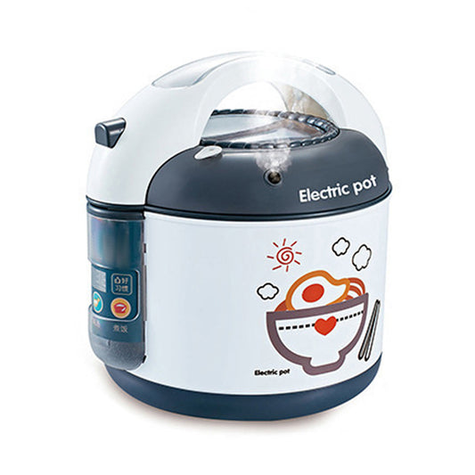 21pcs Kids Kitchen Pretend Play Toys Electric Rice Cooker Toys With Steam Effect Cookware Kits Food Accessories For Boys Girls Gifts grey
